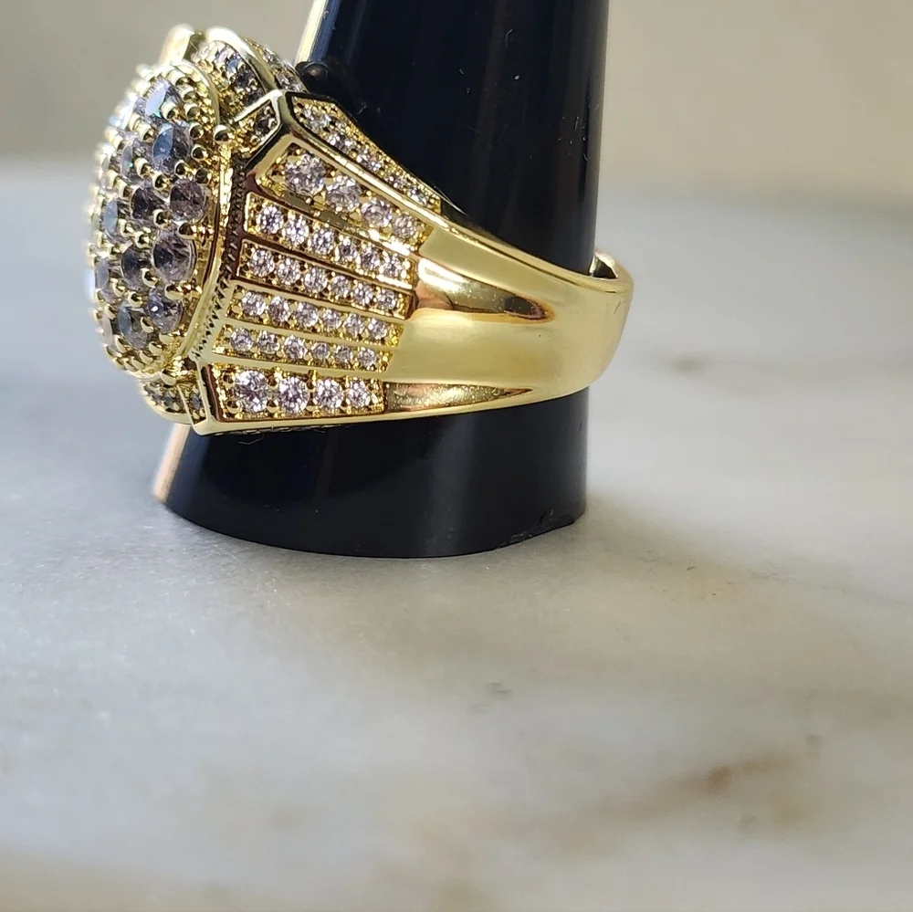 Elegant Gold Plated Mens Ring Size #9
